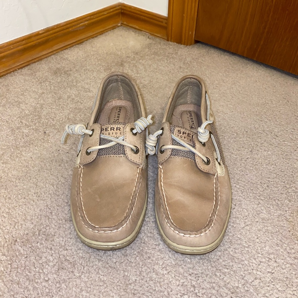 Sperry Top-siders in tan. Size women’s 6.5.